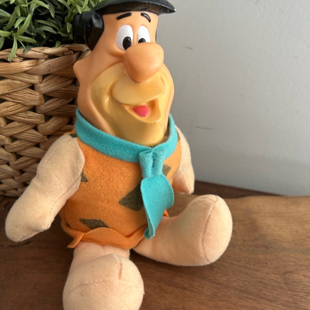 Vintage 1993 Fred The Flintstones Movie Mattel Arco Toys Plush Vinyl Head